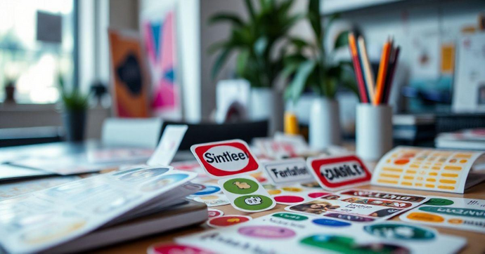 Etiquetas adesivas personalizadas para organizar e decorar com estilo